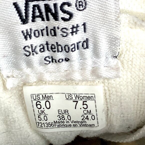 Vans Off The Wall Skateboard Athletic Sneakers 7.5 Cream Suede Hi Top Skate Shoe - Picture 11 of 11